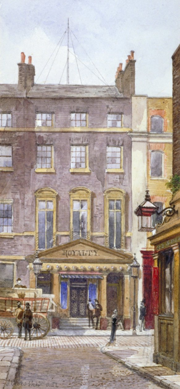 Pohled na New Royalty Theatre, Dean Street, Westminster, Londýn, 1882 od John Crowther