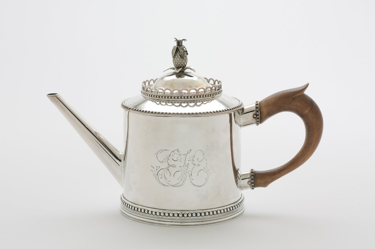 Čajová konvice, cca 1790 (stříbrná) od John David