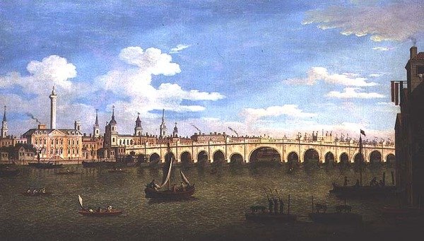 London Bridge, kolem roku 1820 od John Dean Paul