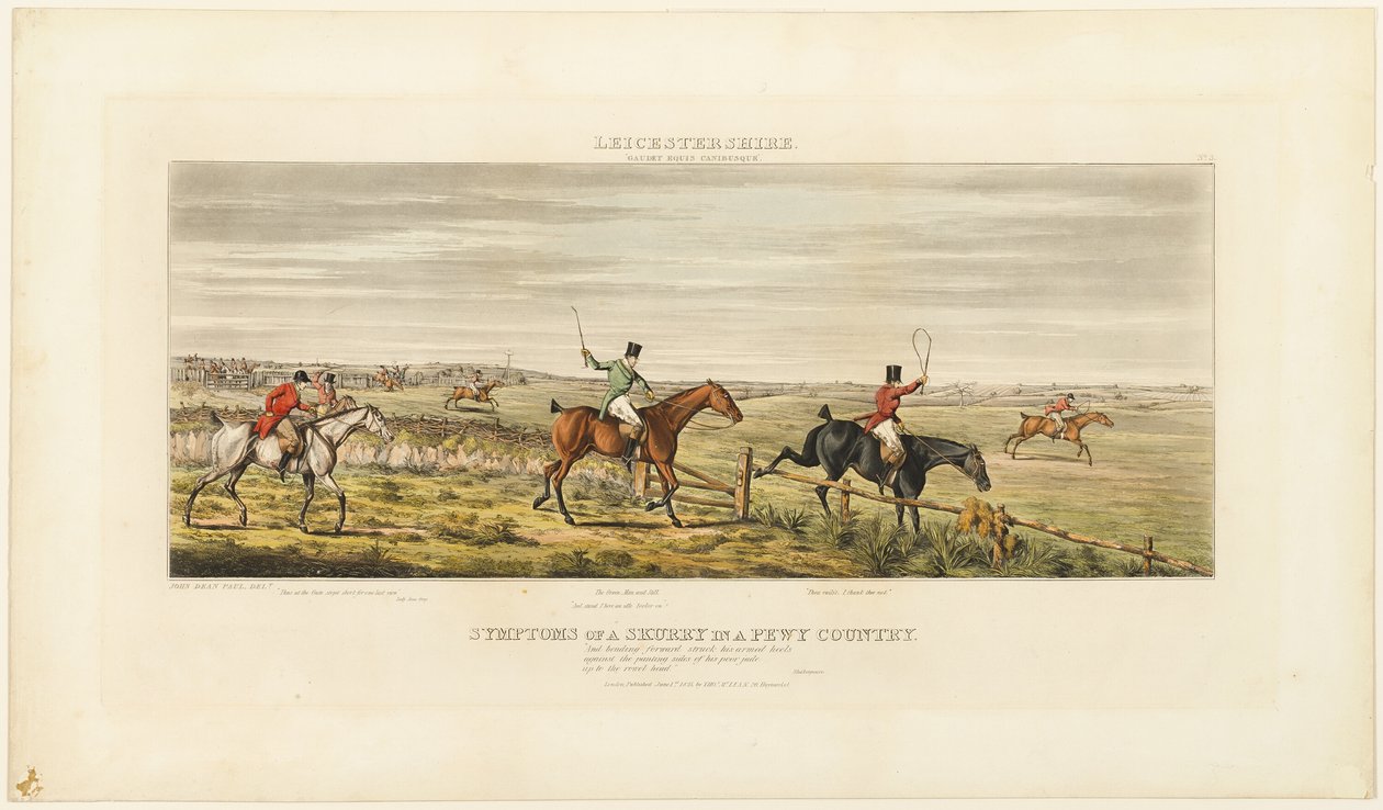 Symptomy Skurry, třetí deska z knihy The Leicestershire Hunt od John Dean Paul