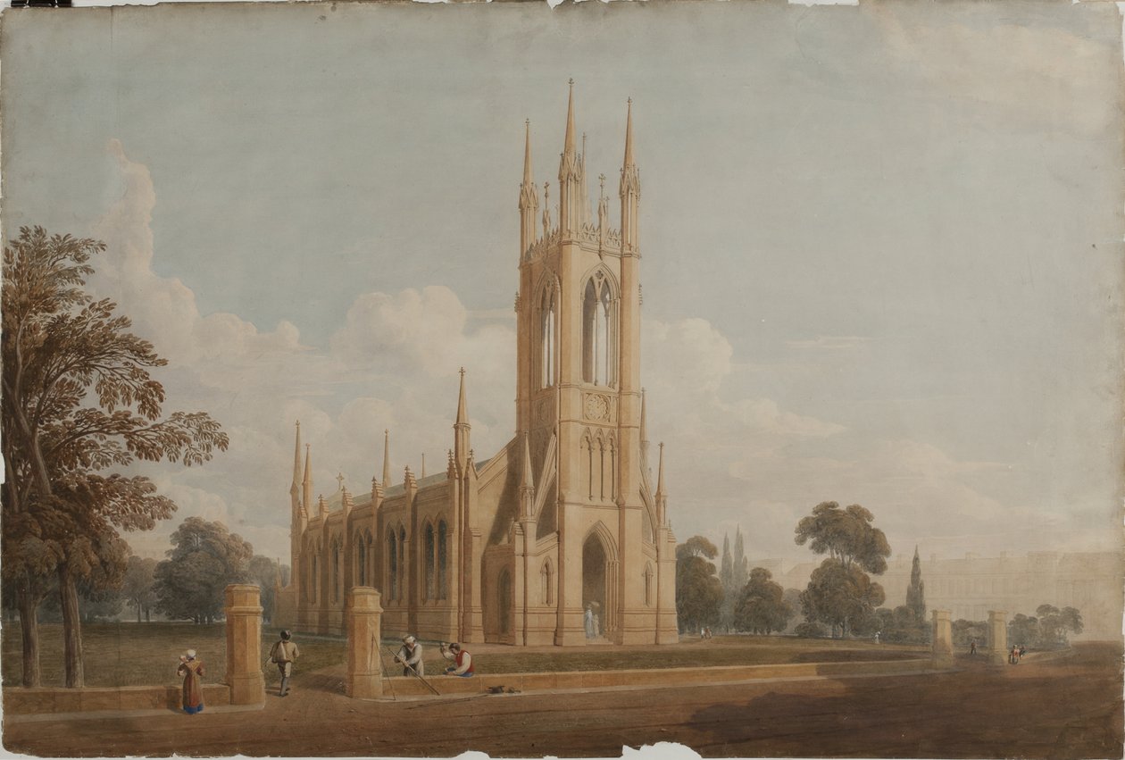 Návrh pro kostel sv. Tomáše, kolem roku 1826 od John Dobson