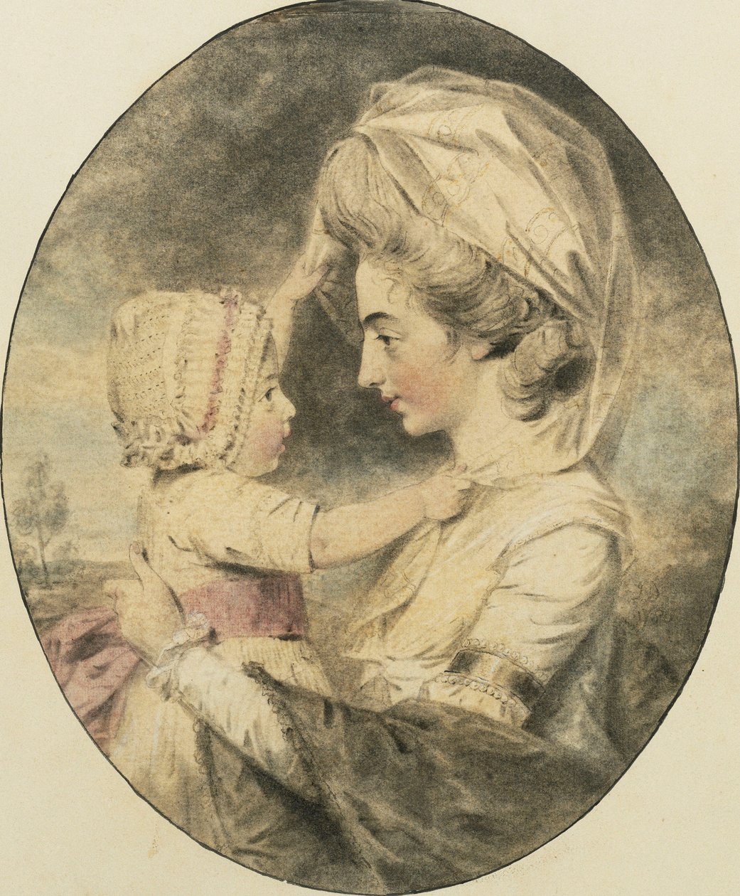 Portrét paní Hartopové a jejího dítěte, 1780 od John Dowman