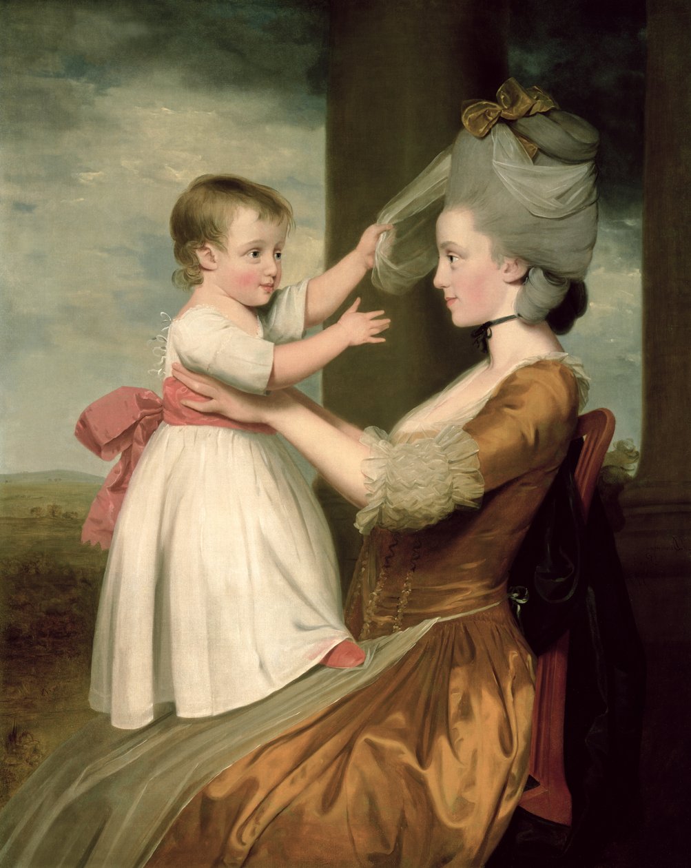 Portrét Elizabeth Mortlockové (nar. 1756) a jejího syna Johna Mortlocka mladšího, 1779 (pár viz 332898) od John Downman