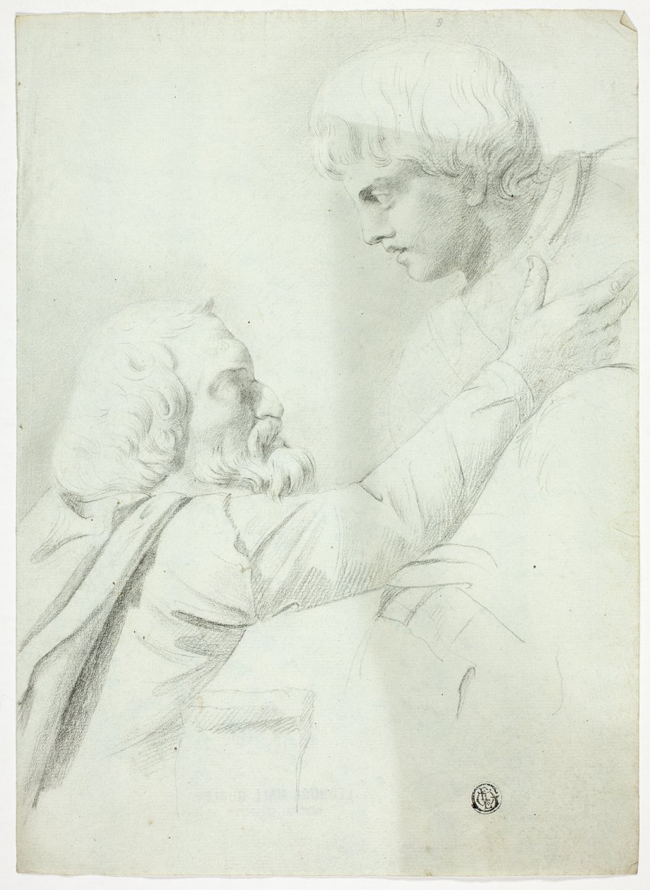 Vousatý muž a chlapec (od Bas-Relief) od John Downman