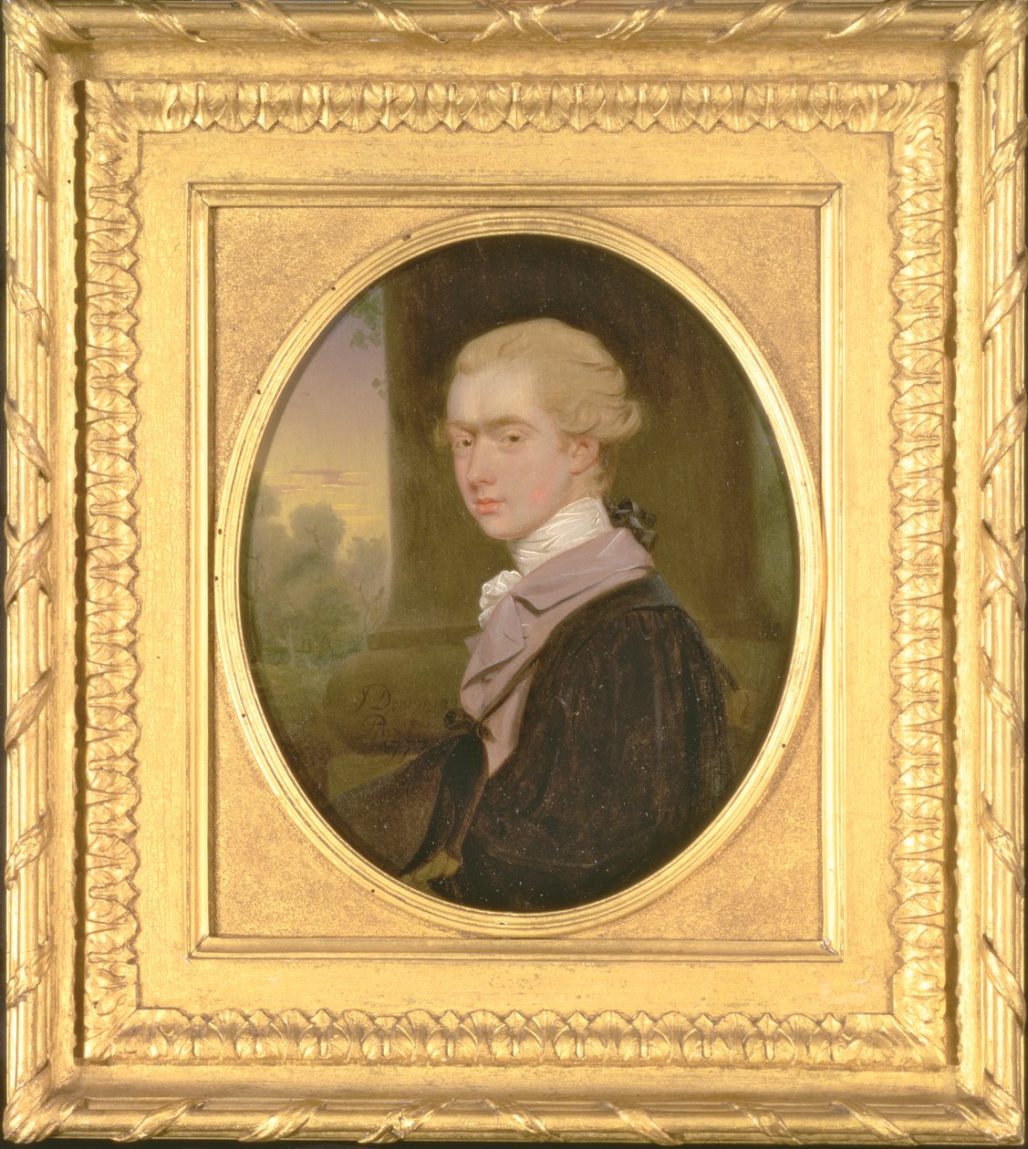George John Spencer, vikomt Althorp (1758-1834), zatímco studoval na Trinity College, Cambridge, 1777 (olej na mědi) od John Downman