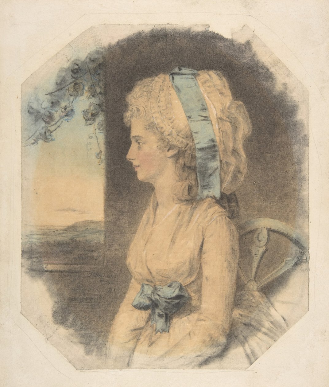 Slečna Mary Cruikshank, jediná sestra Jamese Cruikshanka, 1781. od John Downman