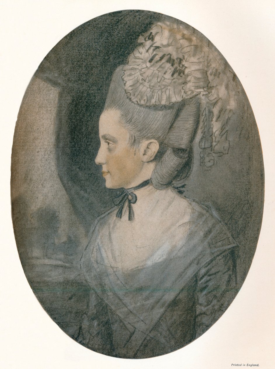 Paní John Mortlock Nee Harrison, c1780 od John Downman