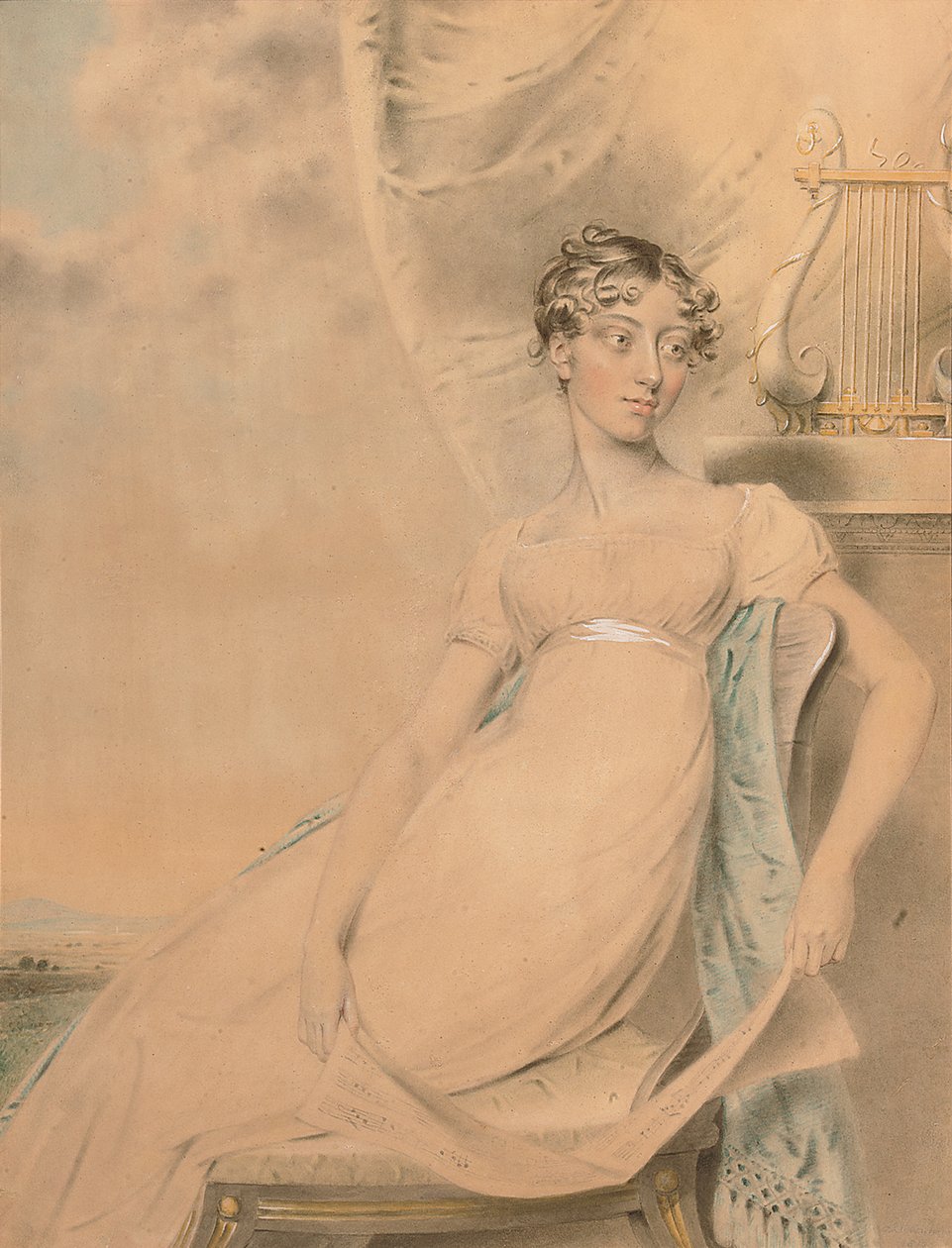 Portrét Anne Lucy Poulett, Lady Nugent od John Downman