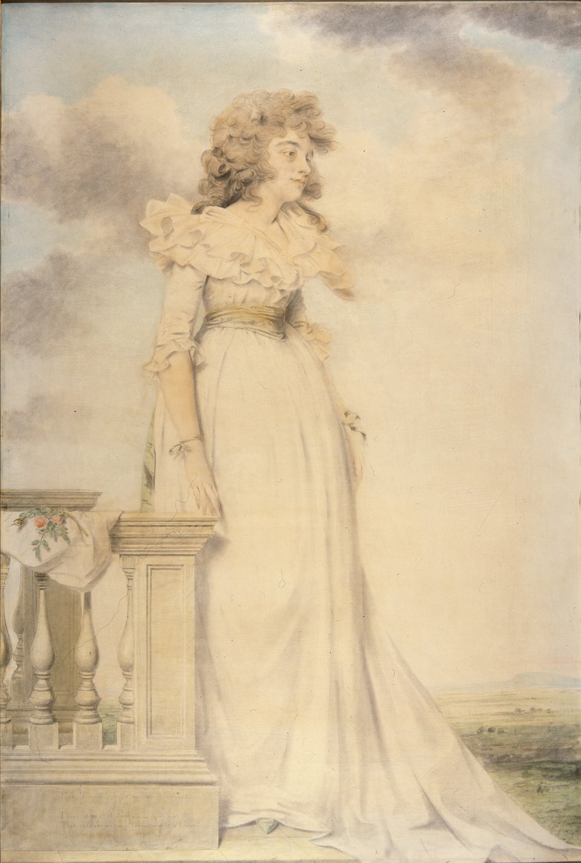 Portrét Georgiany, vévodkyně z Devonshire (akvarel a tužka na papíře) od John Downman