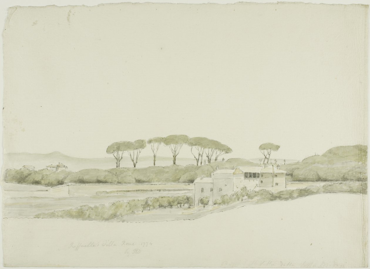 Raffaelova vila Medici, Řím od John Downman