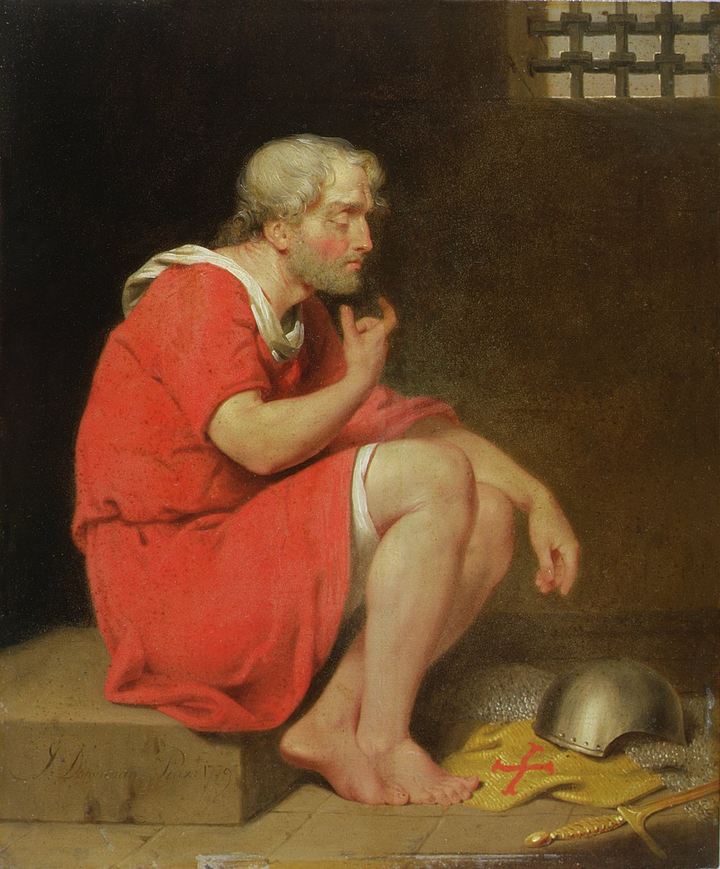 Robert (asi 1054-1134) vévoda z Normandie ve vězení od John Downman