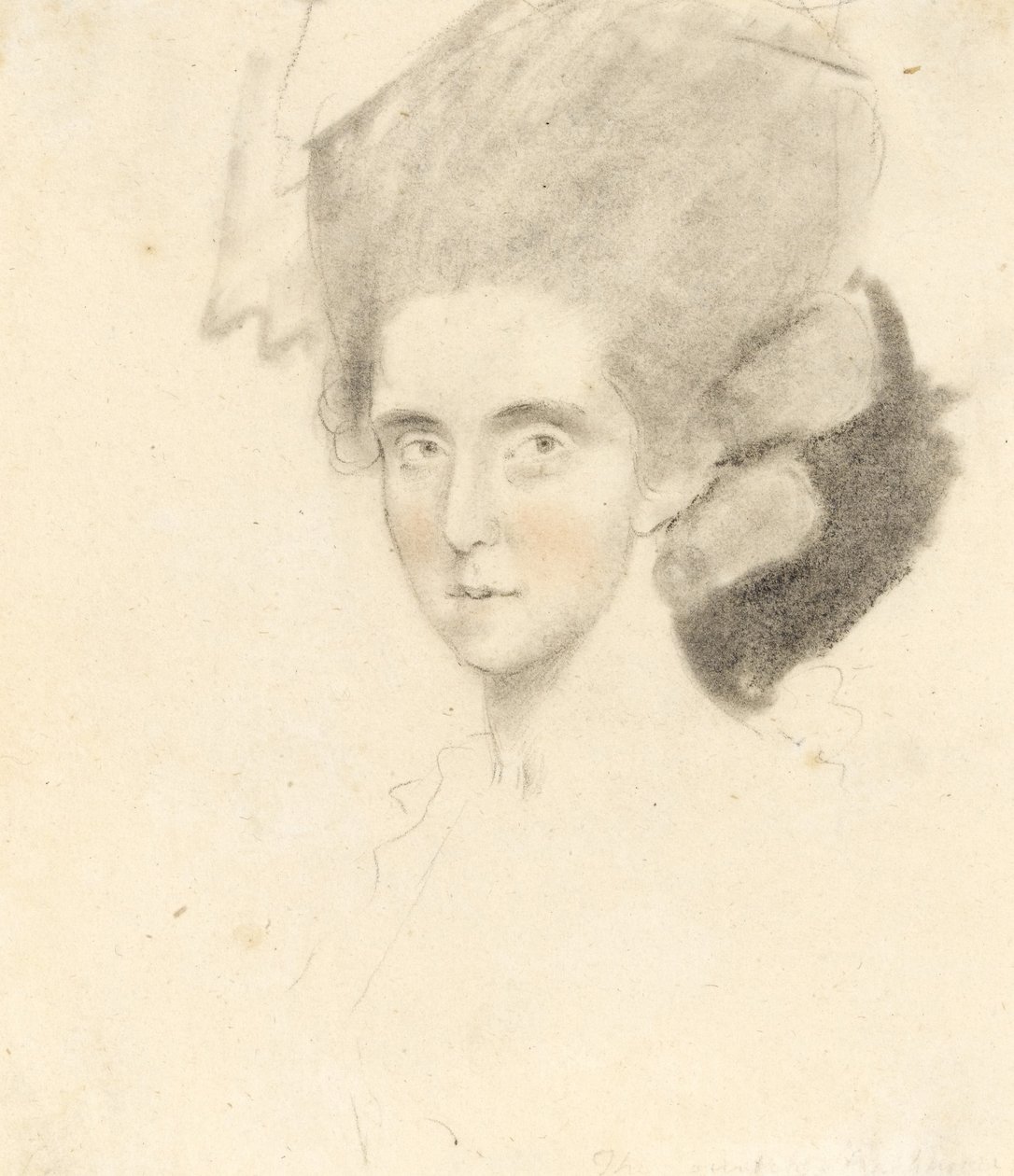 Hraběnka ze Strathmore, 1781 (tužka s černými a červenými křídami na papíře) od John Downman