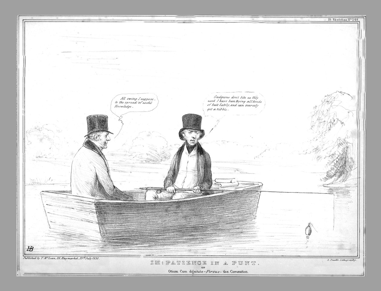 Im: Trpělivost v pramici. nebo Otium Cum dignitate - Versus - Korunovace, 1838. od John Doyle
