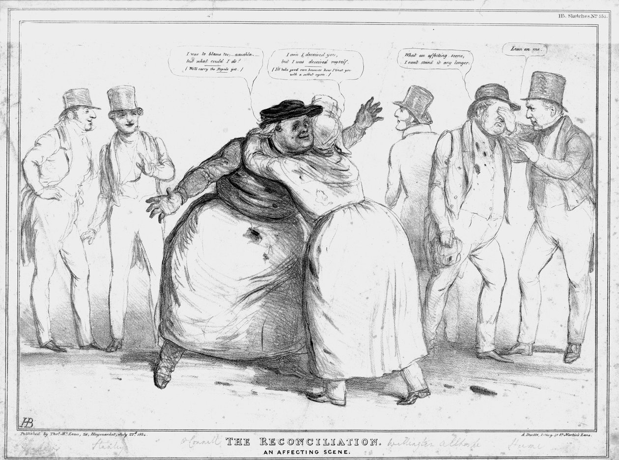 "Smíření." Ovlivňující scéna, 1834. od John Doyle