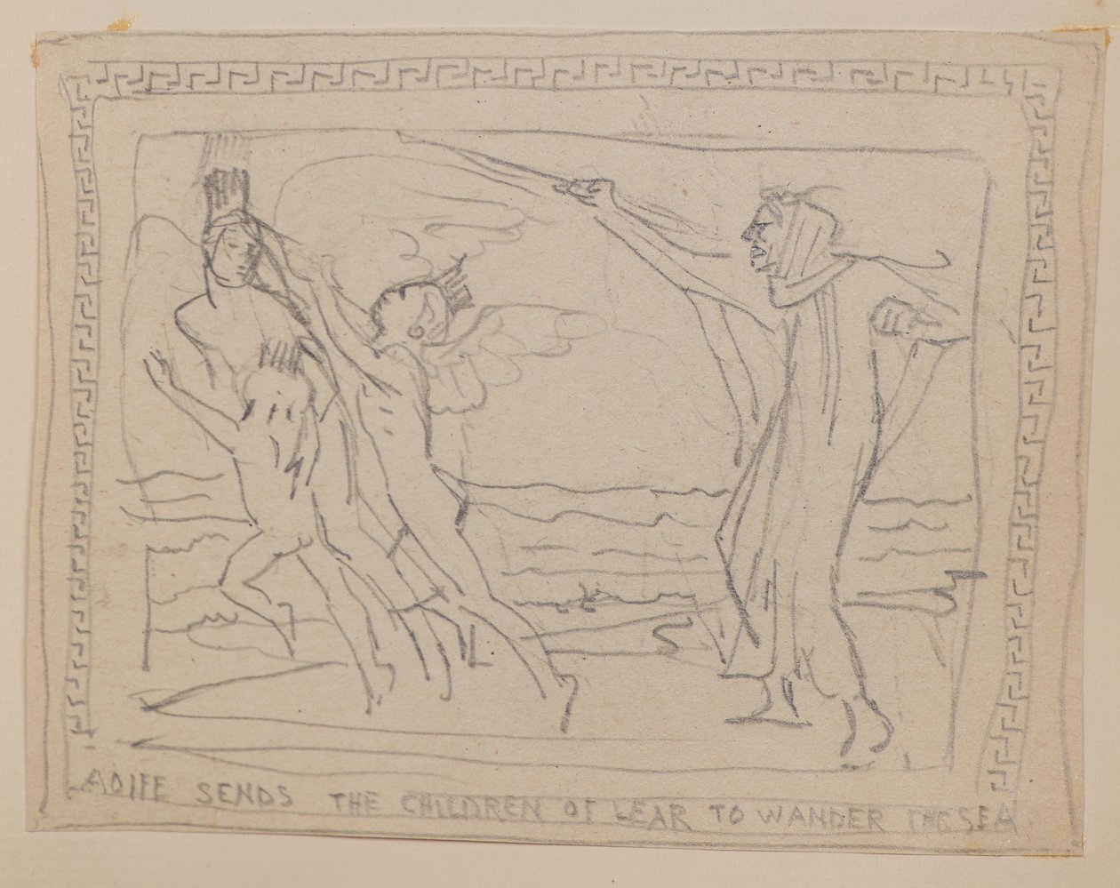 Aoife posílá Děti Lir na toulky po moři (tužka) od John Duncan