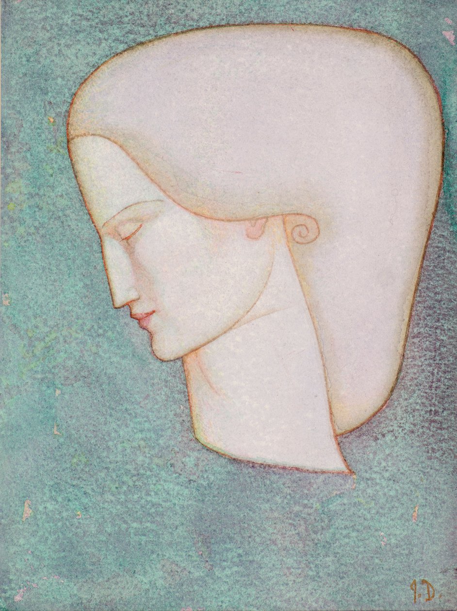 Ženská hlava (akvarel) od John Duncan