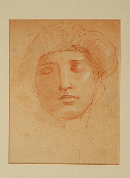 Hlava keltského boha (pastel na papíře) od John Duncan