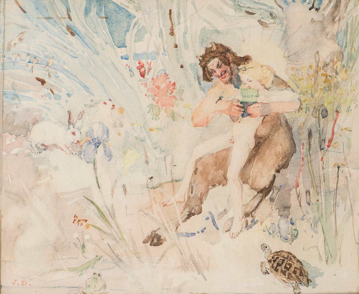 Pan, kolem roku 1895 (akvarel) od John Duncan