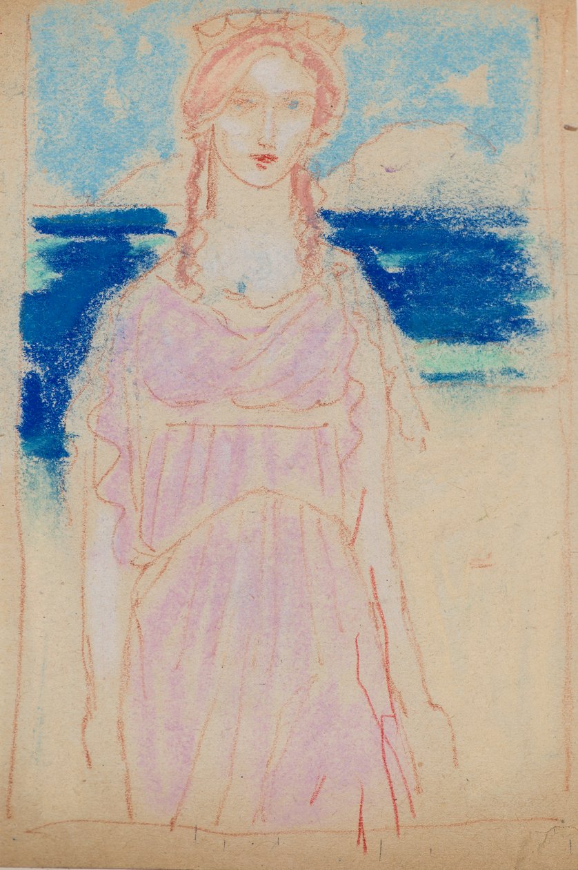 Princezna země pod vlnami (křída) od John Duncan