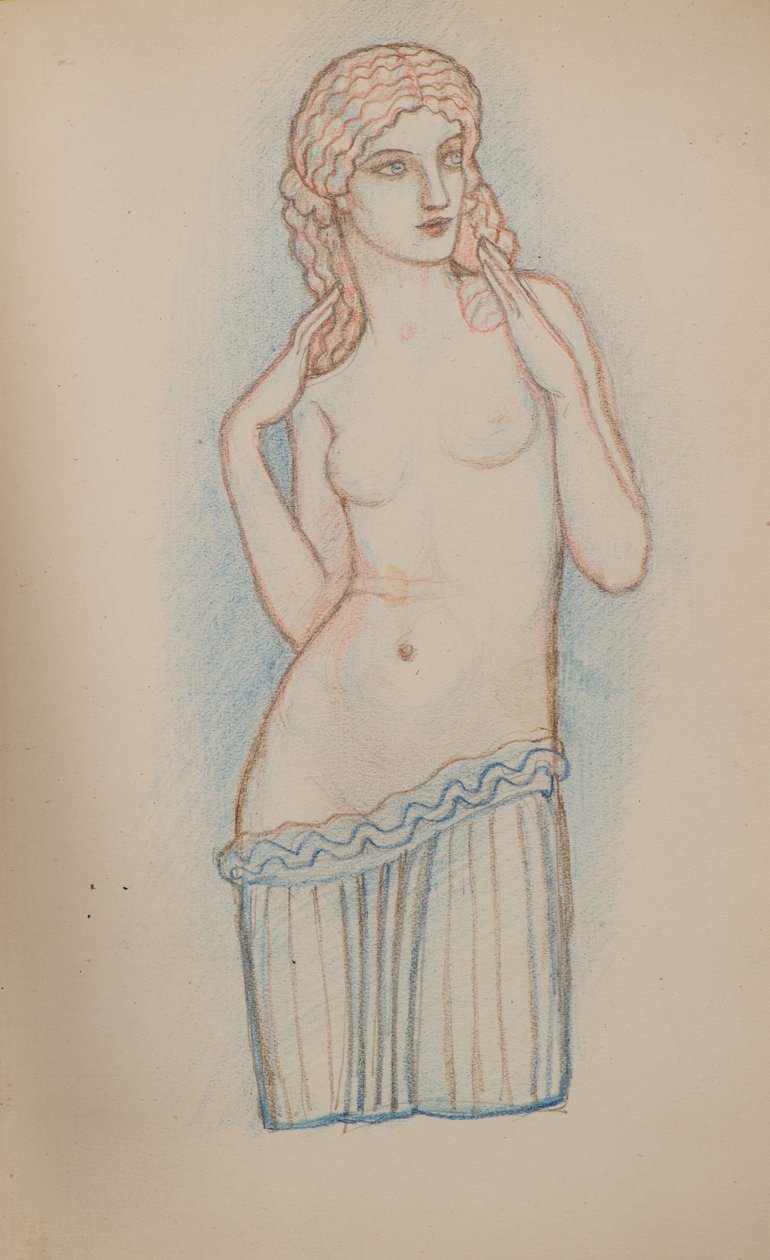 Bez názvu [Ženská postava] (tužka) od John Duncan