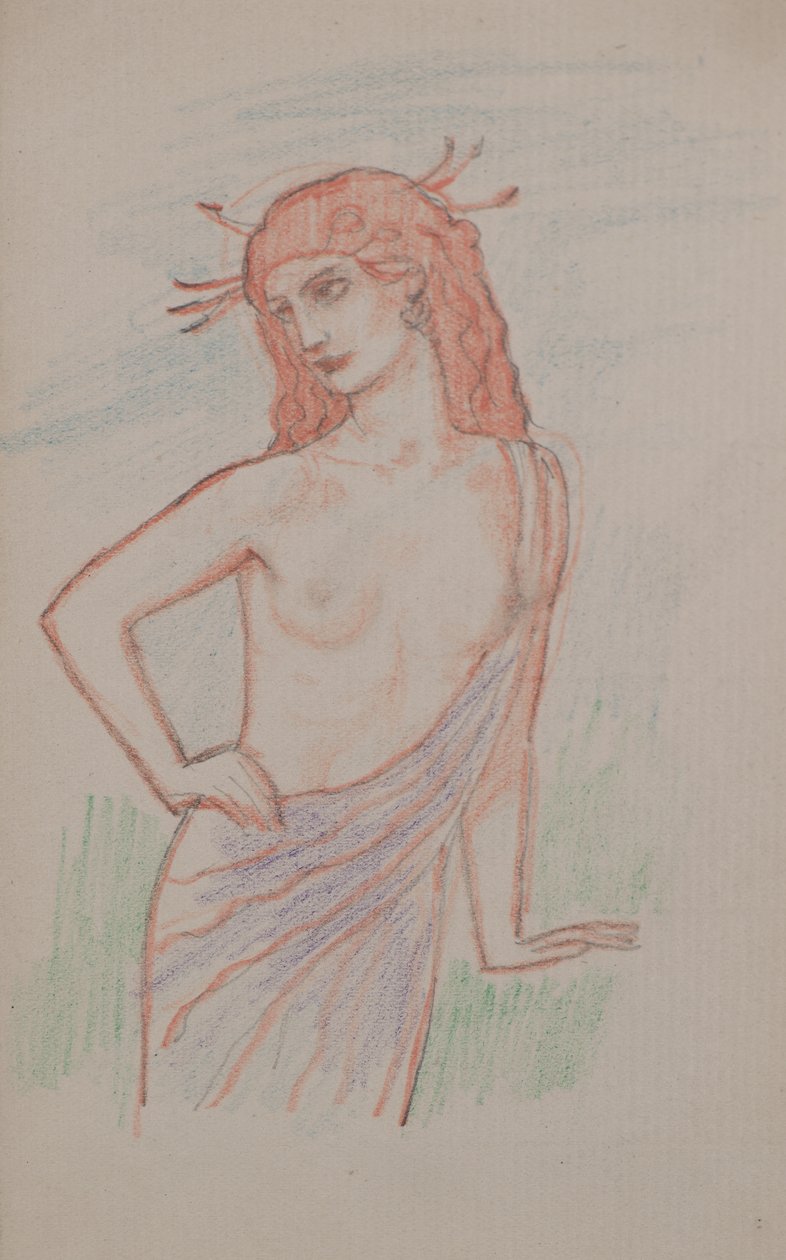 Bez názvu [Ženská postava] (tužka) od John Duncan