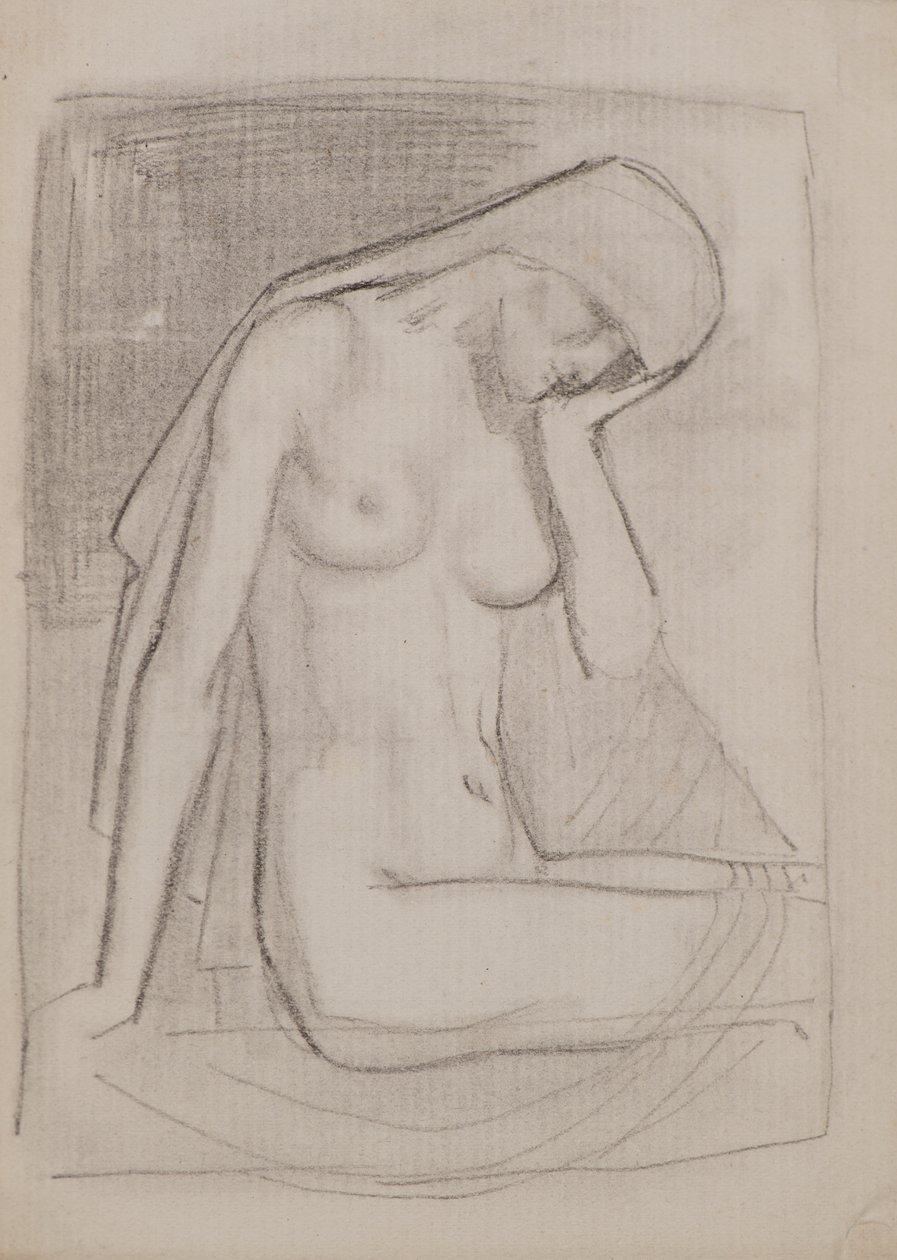 Bez názvu [Ženský akt] (tužka) od John Duncan