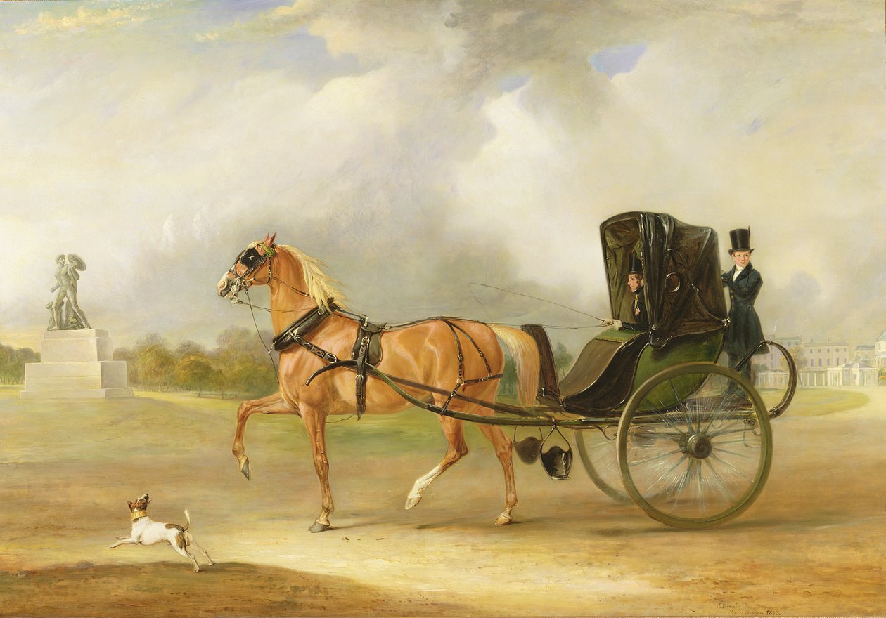 William Massey-Stanley řídí svůj kabriolet v Hyde Parku, 1833 od John E. Ferneley