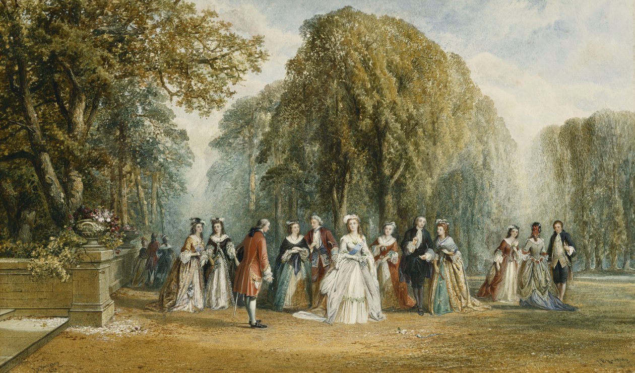Úvod: Elegantní postavy v zahradě, 1870 od John Edmund Buckley