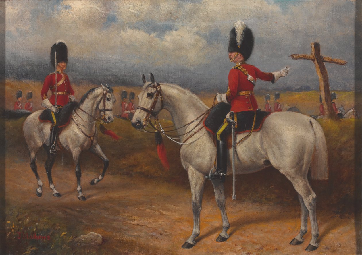 Dva jízdní důstojníci 2. dragounů (Royal Scots Greys) od John Edward Chapman Mathews