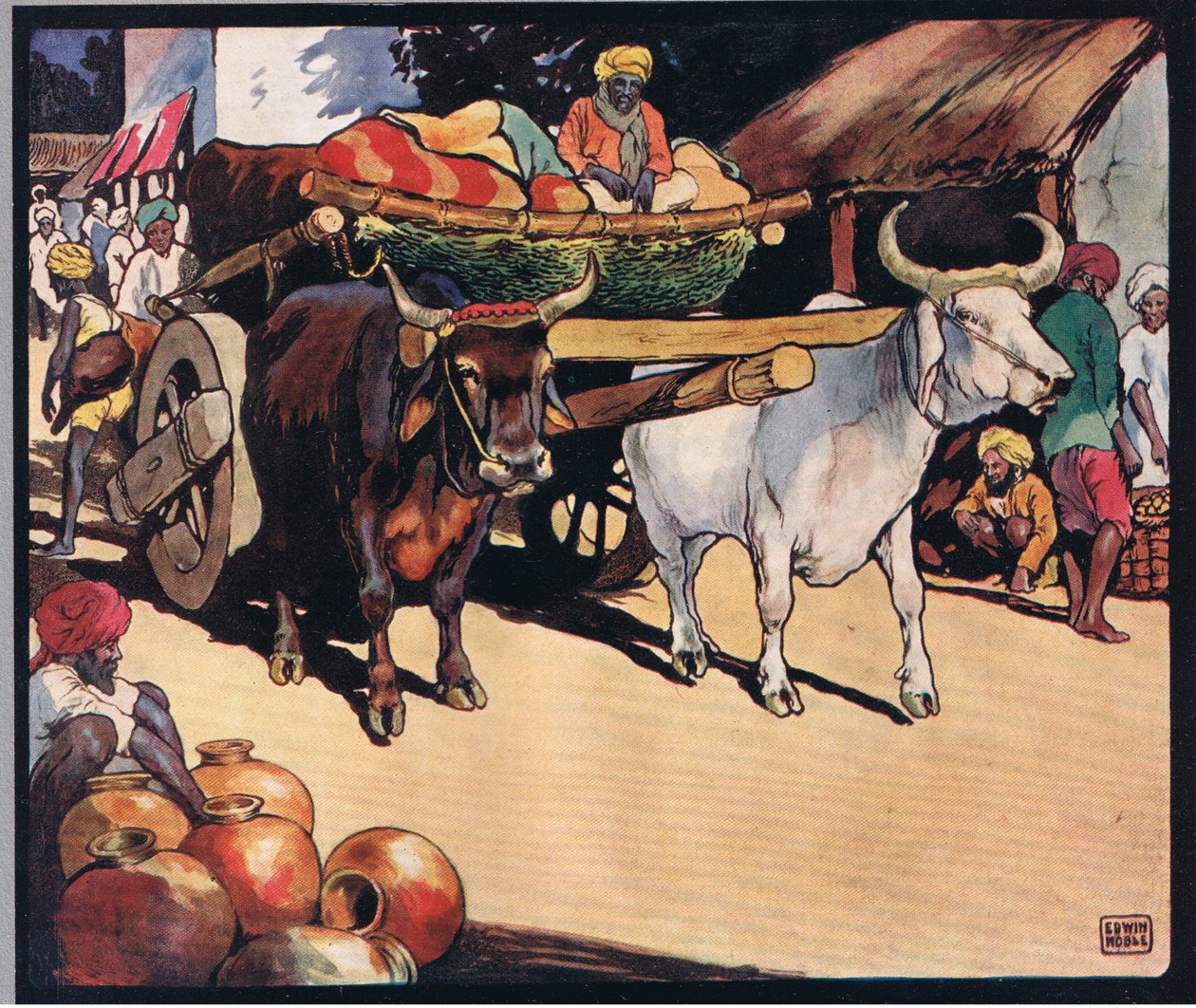 Voli táhnoucí vozík, ilustrace z 