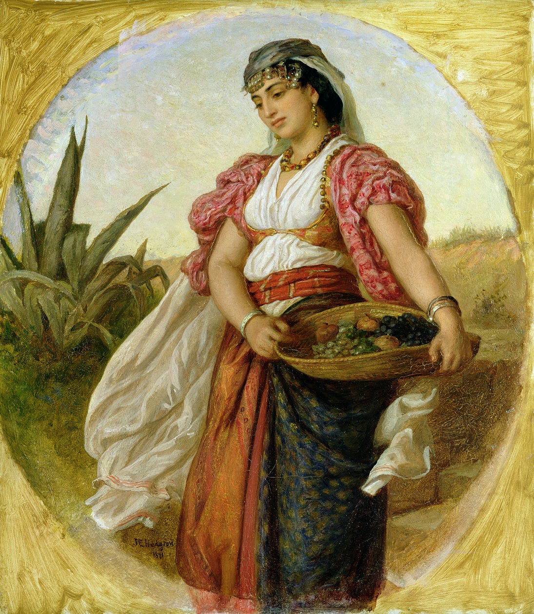 Žena z Alžíru, 1871 od John Evan Hodgson