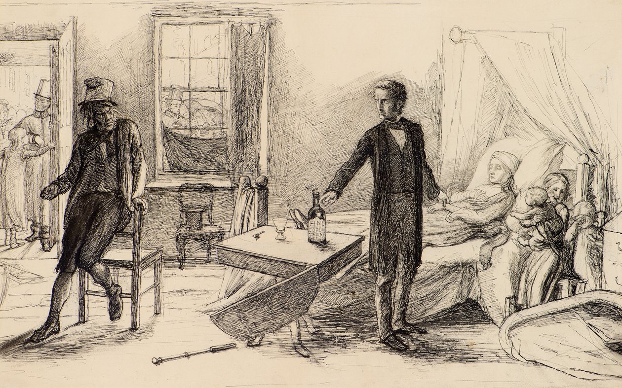 Napít se od John Everett (attr.to) Millais