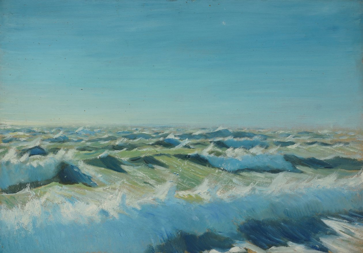 Mořská krajina, konec 19. století - polovina 20. století (olej na papíře) od John Everett