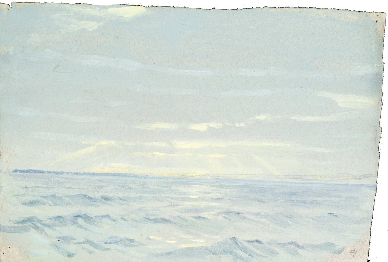 Mořská krajina, konec 19. století - polovina 20. století (olej na papíře) od John Everett