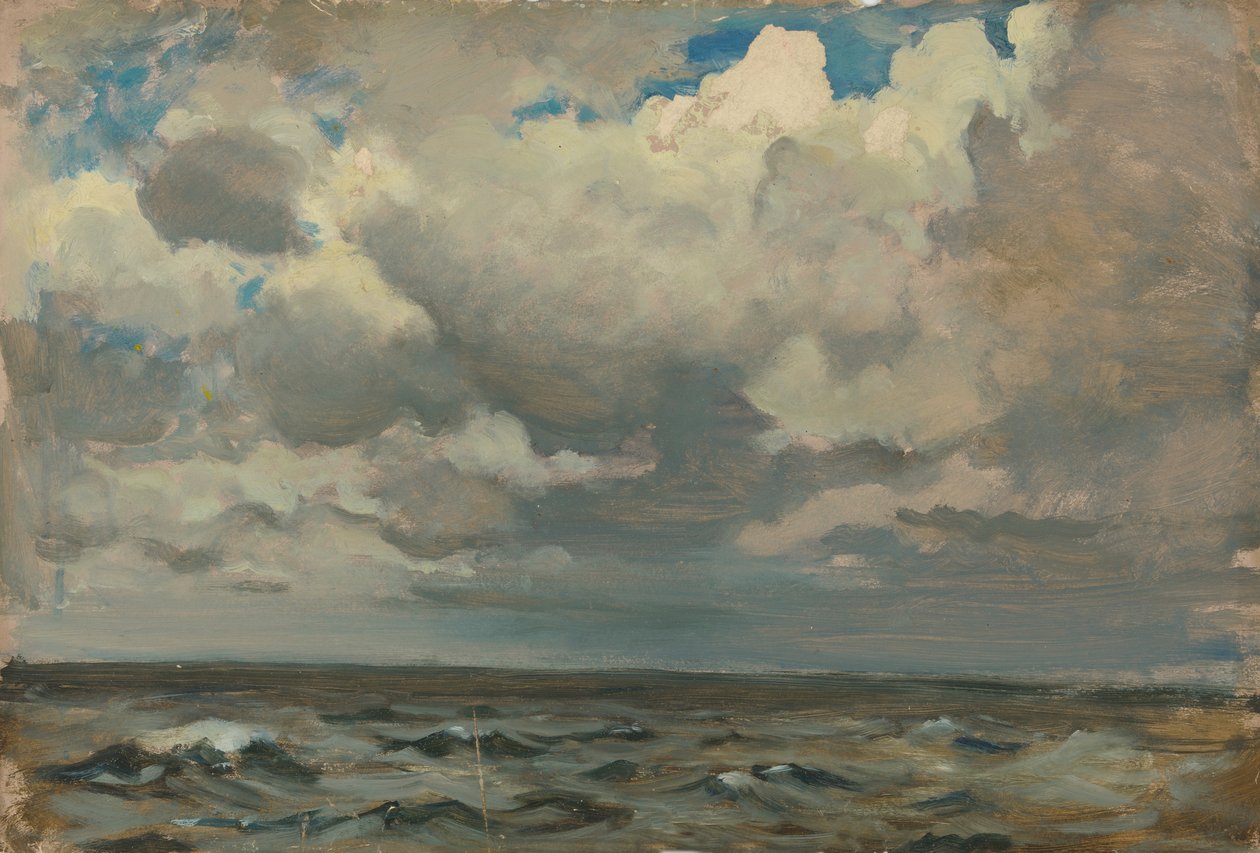 Mořská krajina, konec 19. století - polovina 20. století (olej na papíře) od John Everett