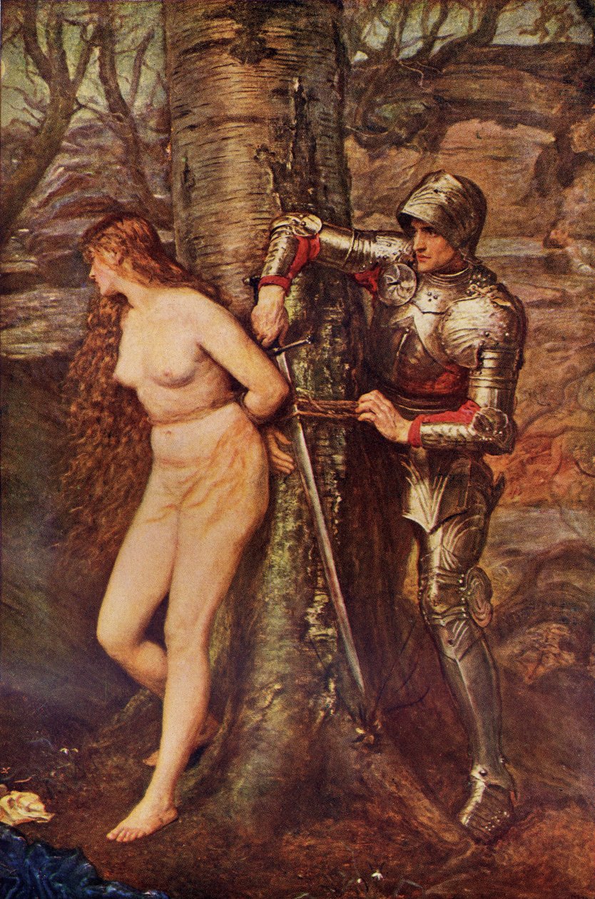 Potulný rytíř – postava z rytířské romantické literatury, ilustrace z románu 
