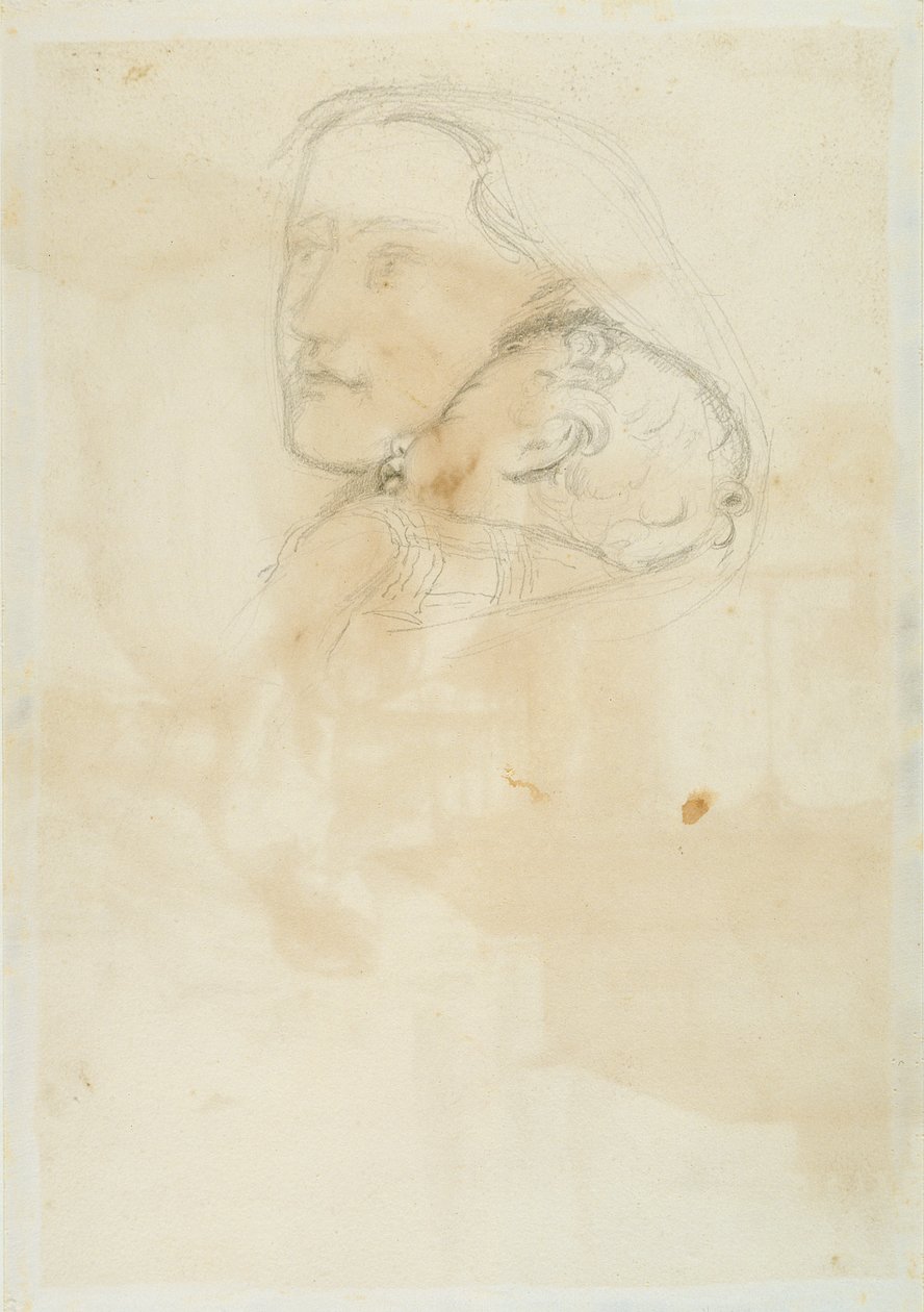 Přijato, 1853 (pero a hnědý inkoust na tkaném papíře) od John Everett Millais