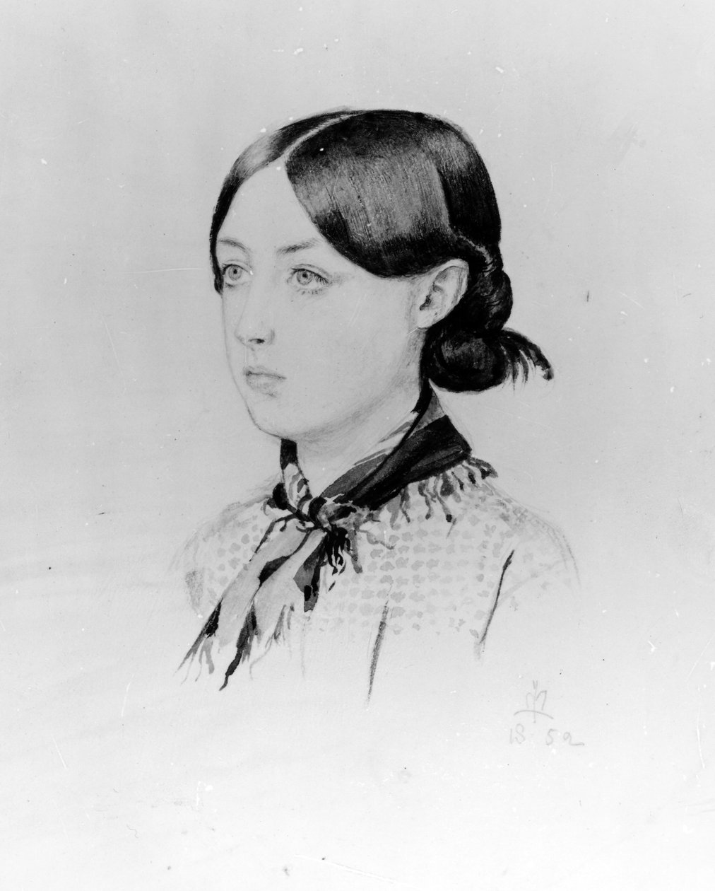 Ann Lynn, 1852 (wc na papíře) od John Everett Millais