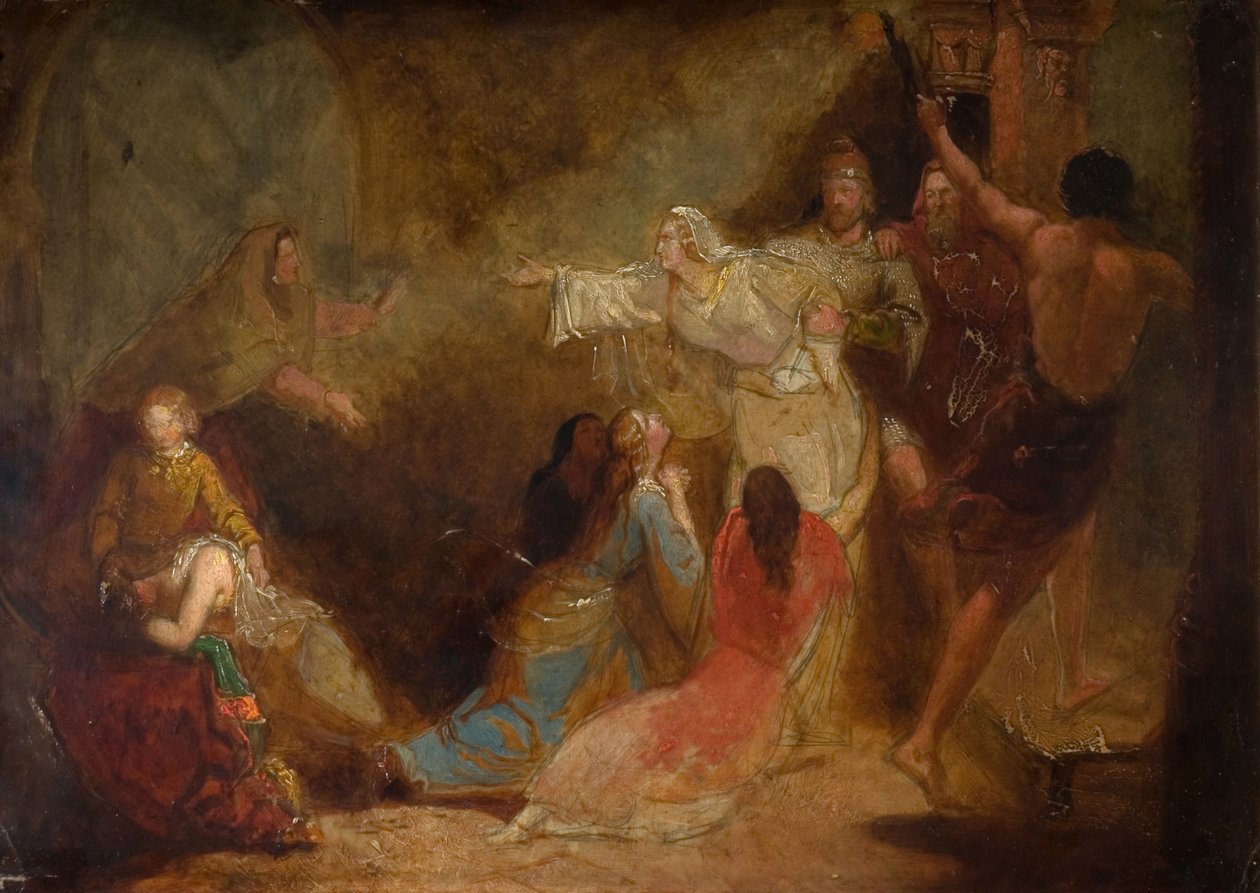 Elgiva zabavena na příkaz arcibiskupa Oda, 1847. od John Everett Millais