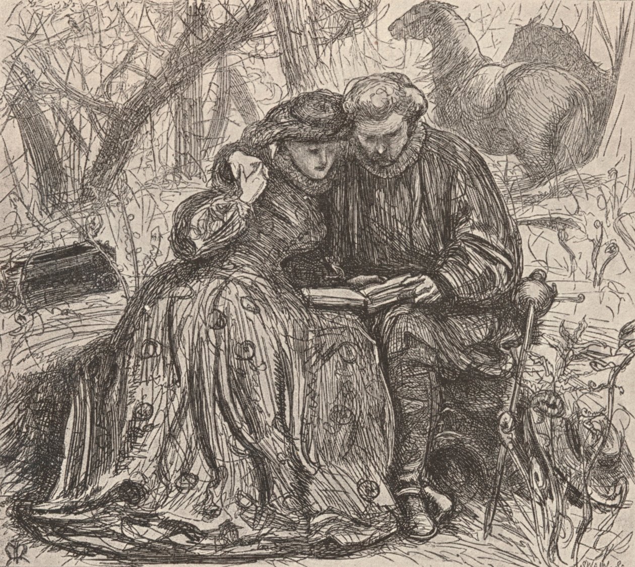 Ilustrace od sestry Annes Probation, c1850-1890, 1923 od John Everett Millais