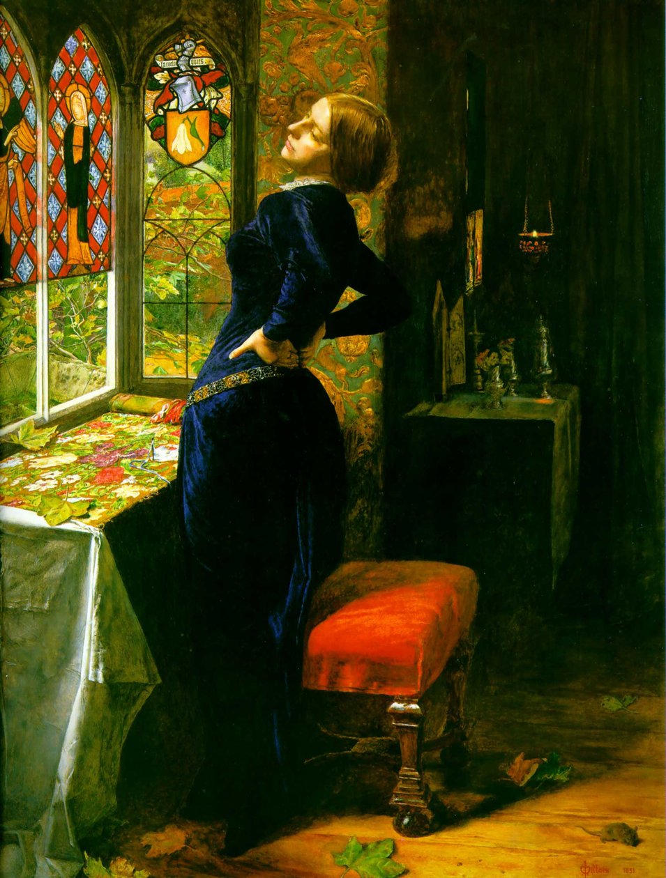 Mariana na hradě Moated Grange od John Everett Millais