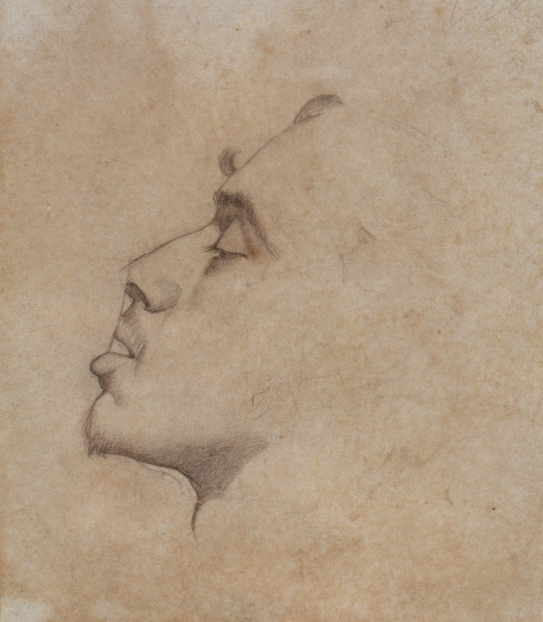 Portrét hlavy Dante Gabriel Rossetti (1828-82) od John Everett Millais