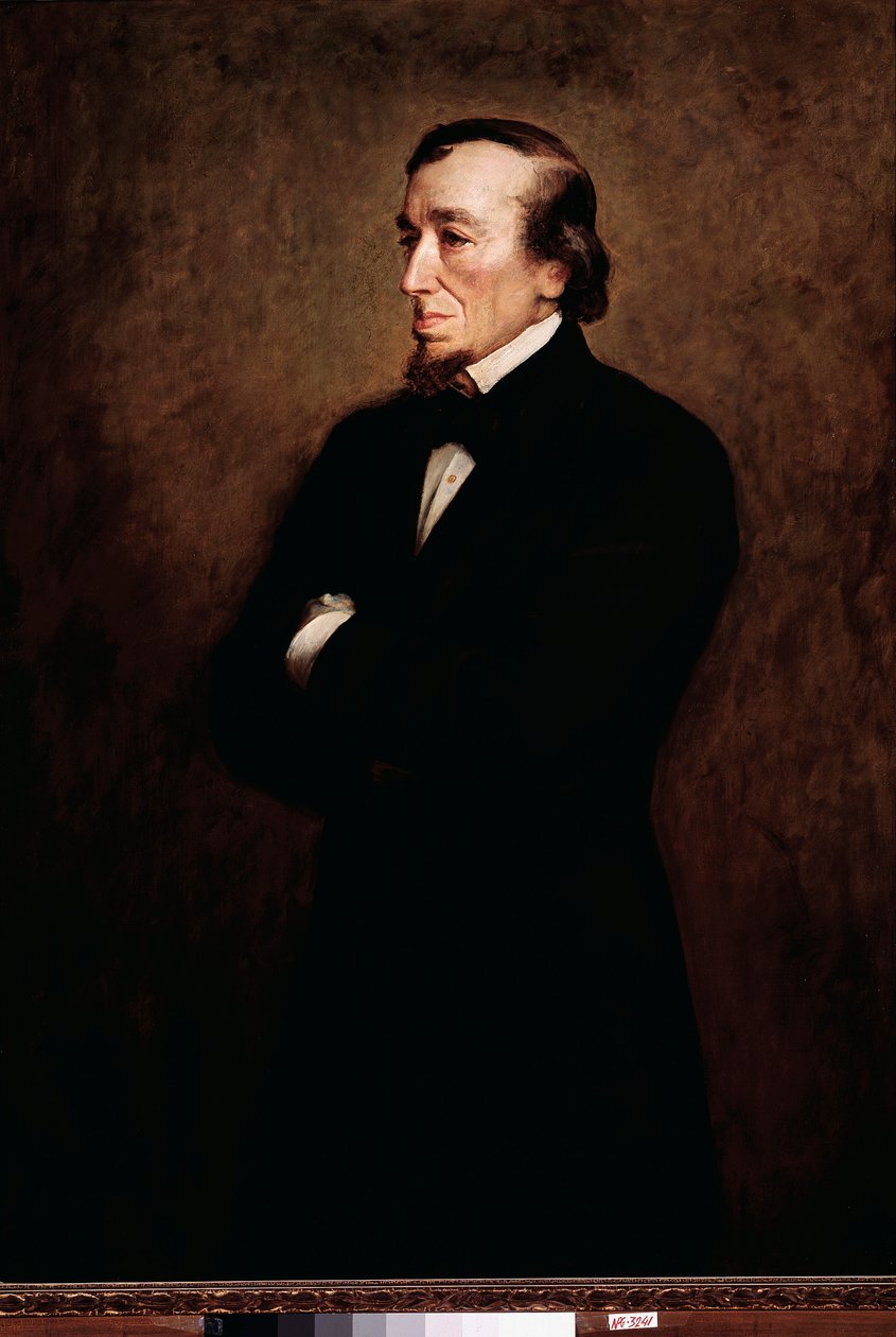 Portrét Benjamina Disraeliho (1804-1881), britského politika a zakladatele konzervativní strany Malba Johna Everetta Millaise (1829-1896) Londýn 19. století, National Portrait Gallery od John Everett Millais