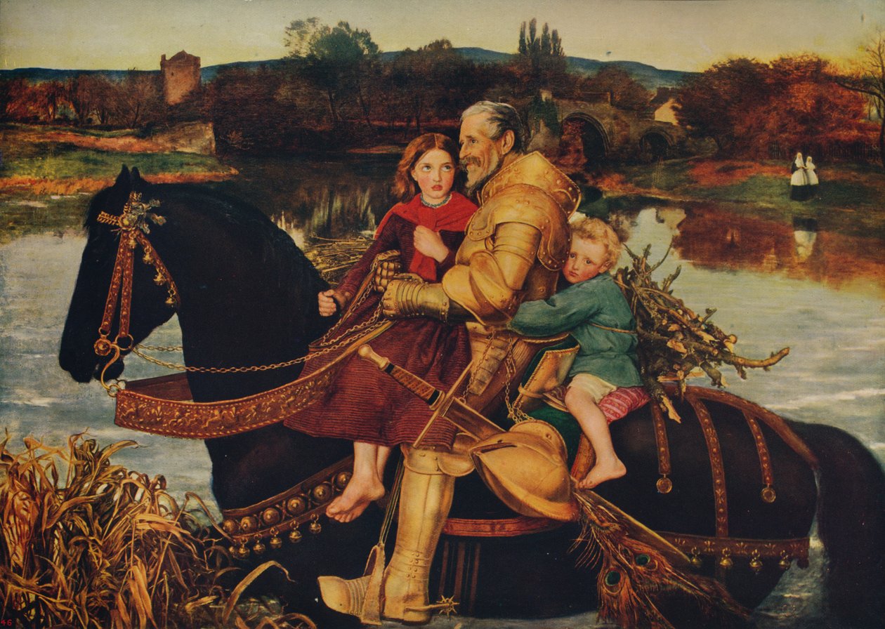 Sir Isumbras ve Fordu, 1857, c1915 od John Everett Millais