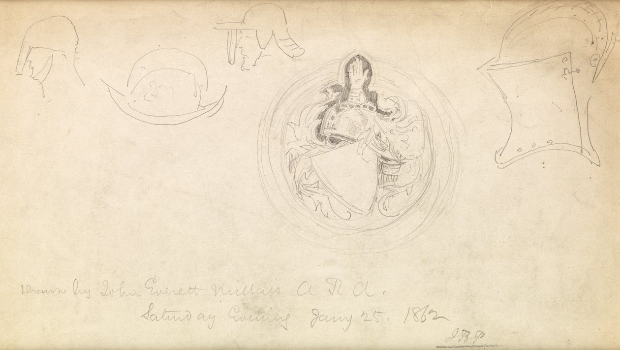 Skica pro erb, 1862 od John Everett Millais
