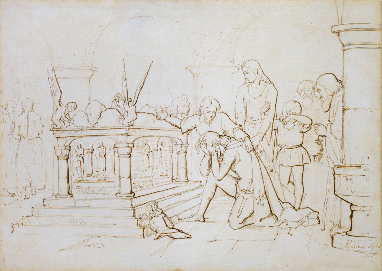 Křižácký návrat, 1840 od John Everett Millais