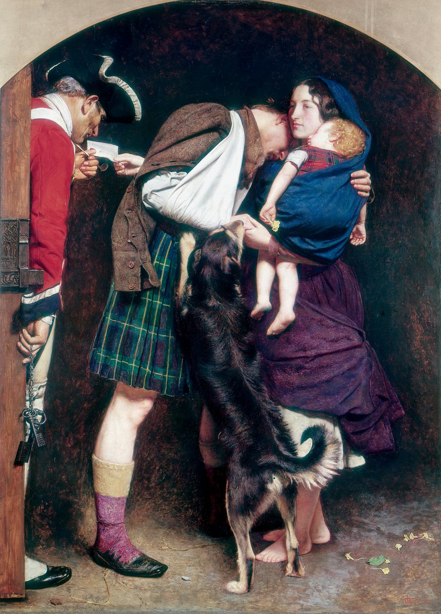 Řád propuštění, 1746, 1852-1853 od John Everett Millais