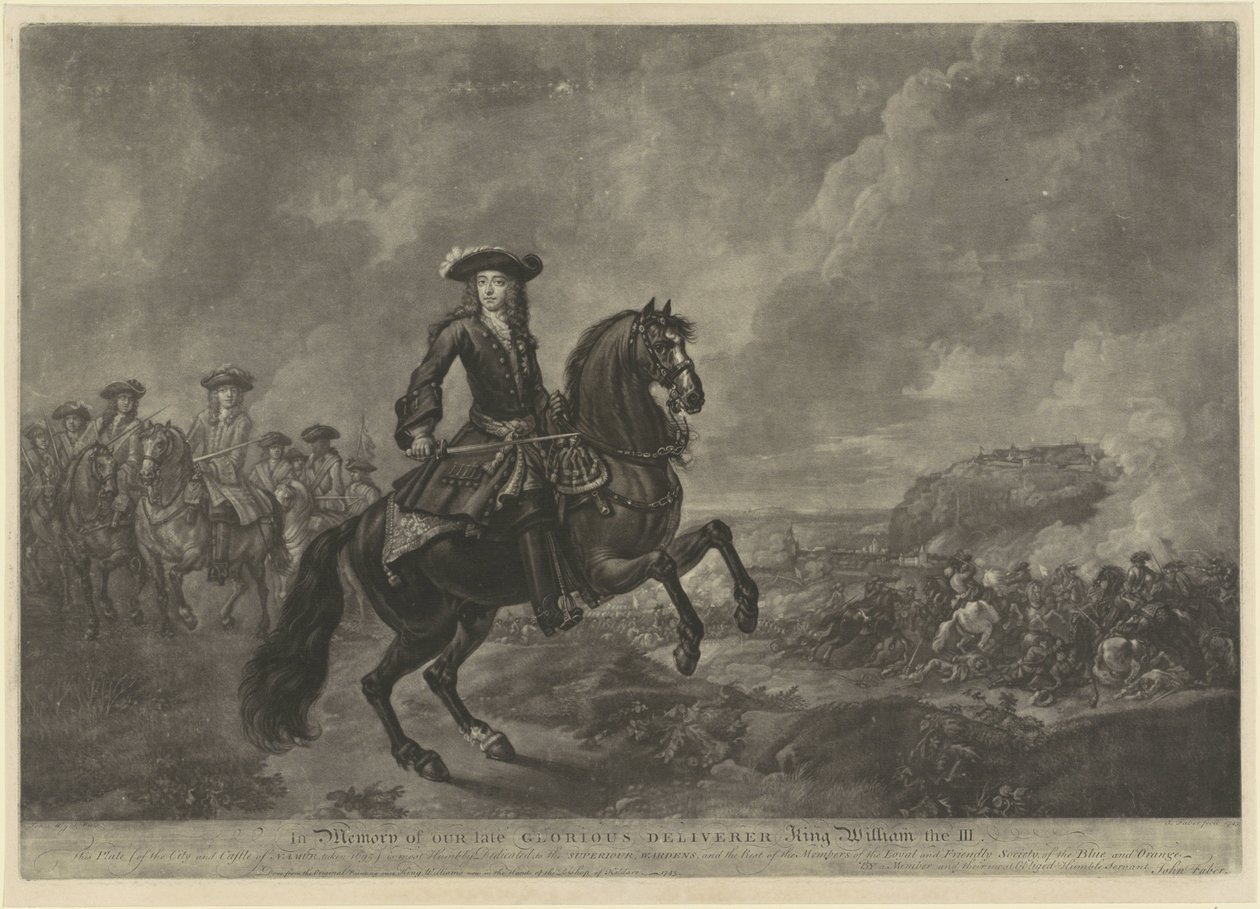 Jezdecký portrét Viléma III., prince Oranžského od John Faber (II)