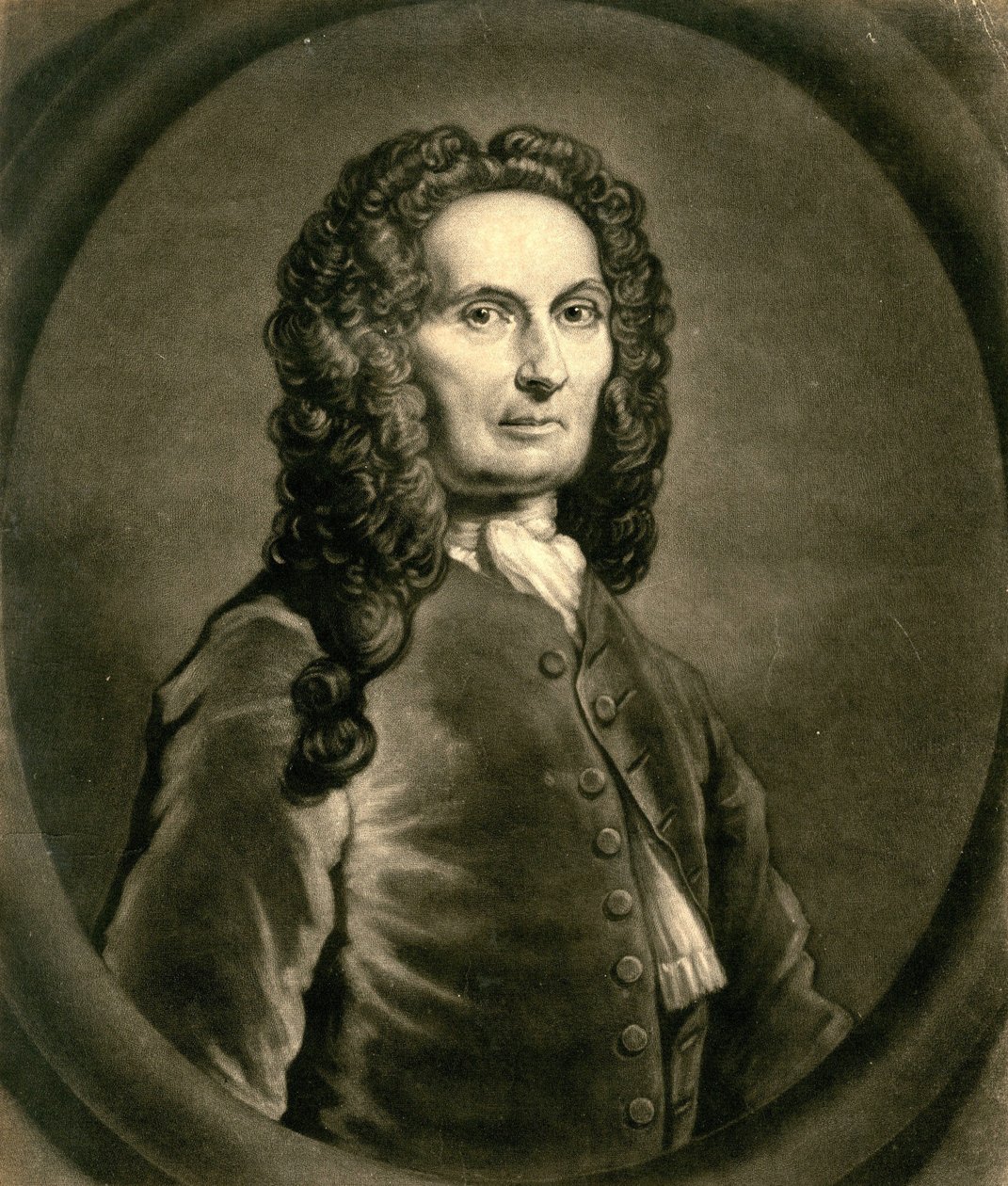 Portrét francouzského matematika Abrahama de Moivre 1667-1754, 1736 od John Faber