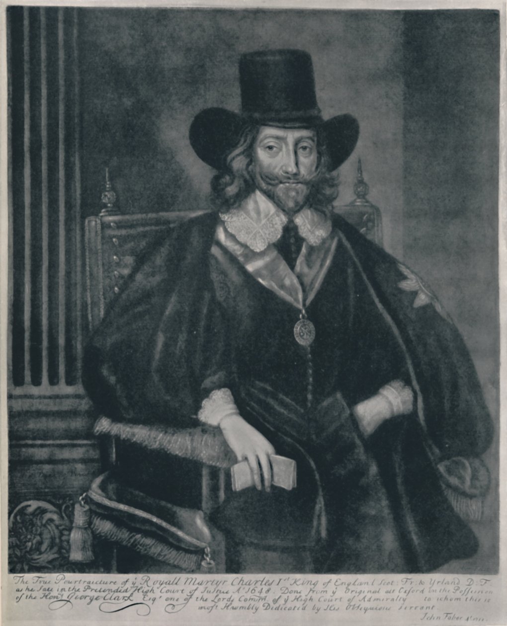 Portrét Karla I., c1620-1649, 1928 od John Faber the Elder
